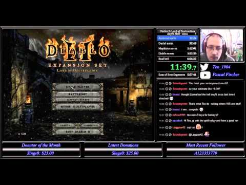 Diablo 2 LoD Hell any% RTA Assassin Speedrun 6:07:19 [WR]