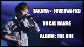 TAKUYA∞ (UVERworld) Vocal Range/ 声域 - Album: THE ONE (2012)