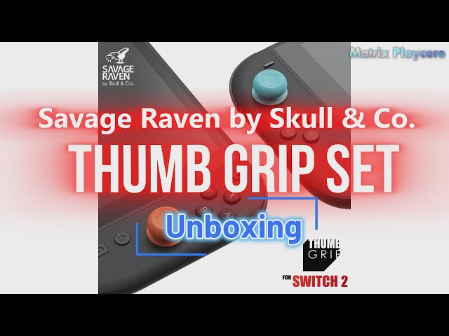 Vídeo relacionado con SAVAGE RAVEN by Skull & Co. Skin, CQC Thumb Grip Set Joystick Cap Analog Stick Cap for Nintendo Switch 2 Joy-con Controller - Neon Blue+Red, 3 Pairs(6pcs)