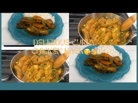 "Delicious Curry Chicken Back Recipe with Fluffy White Rice | Easy Homemade Comfort Food!"