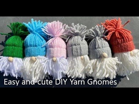 Easy And Cute DIY Yarn Gnomes