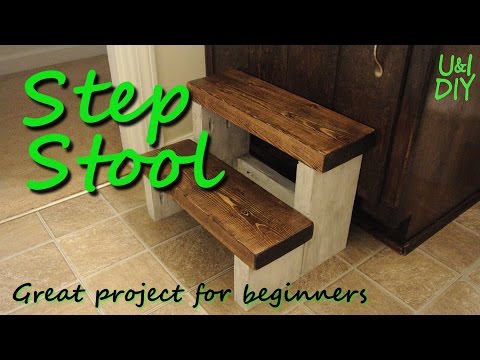 Part of a video titled Step stool - DIY tutorial - YouTube