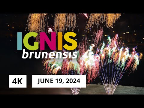 4K IGNIS BRUNENSIS 19.06.2024 OFFICIAL / ohňostroj AUT fireworks / Brno přehrada lake