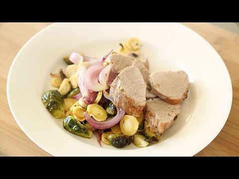 Pork Tenderloin with Roasted Fall Vegetables -...