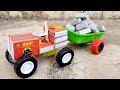 How To Make Matchbox Tractor With Trolley With Matchbox Diy Matchbox Tractor