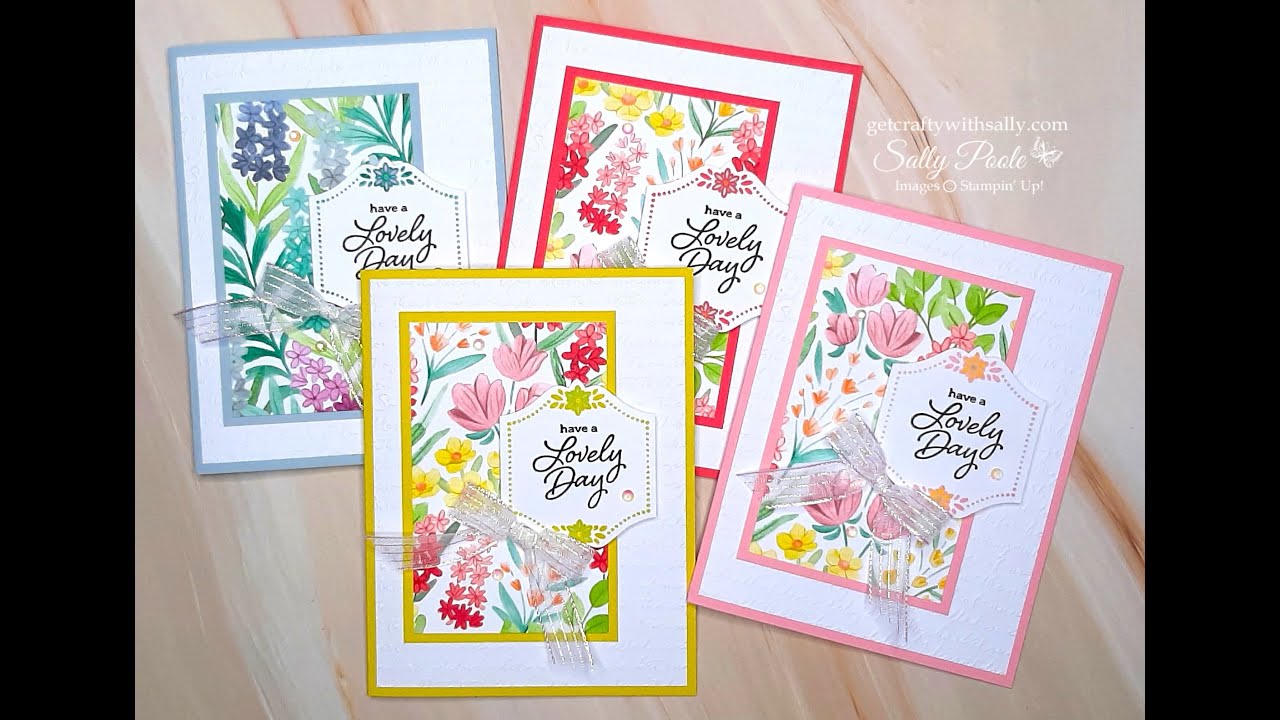 Easy Card For Beginners Using Stampin' Up! Florals In Bloom DSP!