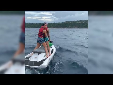 Sergio Ramos y Pilar Rubio recorren el mar entre delfines