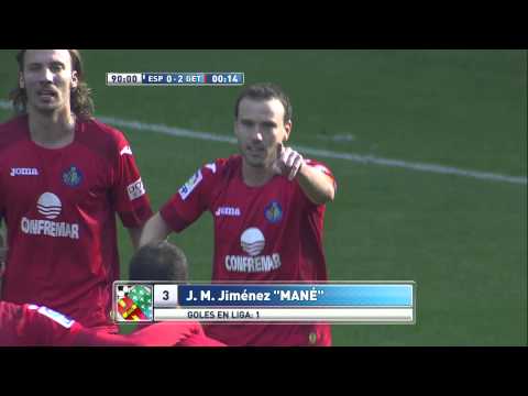 La Liga | Gol de Mané (0-2) en el RCD Espanyol - Getafe CF | 25-11-2012 | J13