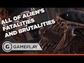 All of Alien's Fatalities & Brutalities  in 1080/60 - Mortal Kombat XL Gameplay