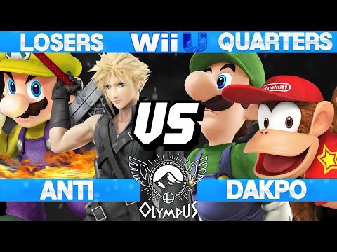 Olympus - Anti (Mario/Cloud) vs Dakpo (Luigi/Diddy Kong) - SSB4 Losers Quarters - Smash Wii U