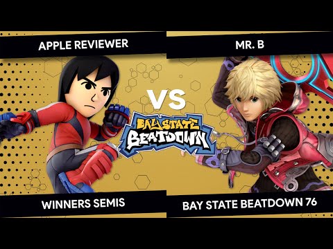 Bay State Beatdown 76 - Apple Reviewer (Mii Brawler) vs Mr. B (Shulk) - Winners Semis