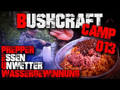 #013 - PREPPER FOOD STORM WATER HARVESTING - Bushcraft Camp Campsite Camp Building Survival - Ger...