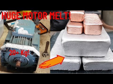 20+ Kg massive motor meltdown - Devil forge - Melting metal - ASMR