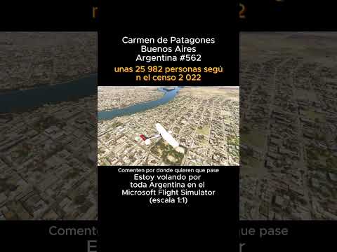 Carmen de Patagones, Buenos Aires desde el Microsoft Flight Simulator #carmendepatagones