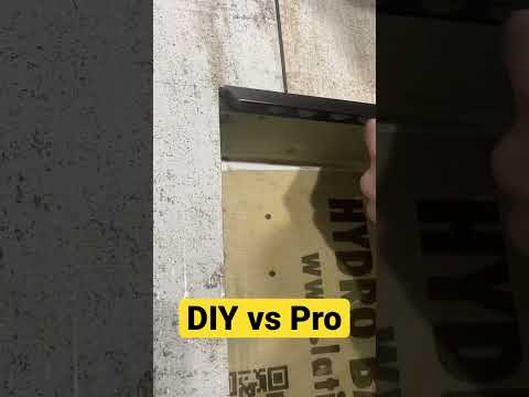 Two ways to install metal trim for your niche tile. #diy #youtubeshorts #diyshorts