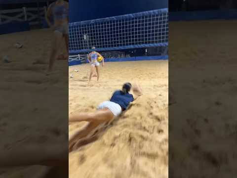 Defensive drills demo'ed by coaches are always fun #beachvolleyball