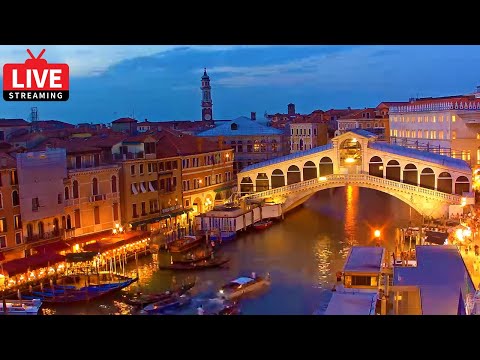 🔴 Venice Italy Live Cam – Rialto Bridge in Live Streaming from Palazzo Bembo – Live Webcam – ライブカメラ