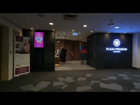 Plaza Premium Lounge abaixo do portão 7, Terminal 2 do Aeroporto Internacional de Melbourne Tullamarine, Austrália