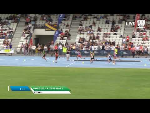 Mixed U12 4 x 100m Heat 2 - 2018 SUBWAY State Relay Championships // LAVicTV