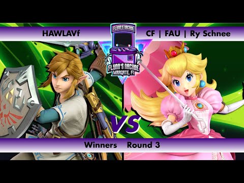 Flynn's Arcade 073 Winners Round 3 - HAWTLAVf (Link) vs CF | FAU | Ry Schnee (Peach) SSBU Tournament
