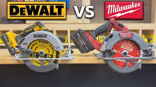 Milwaukee vs DeWalt Circular Saw - M18 2834 vs 20V DCS590