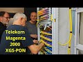 Telekom Magenta 2000 Rollout From GPON To XGS PON Fiber Optics Nighttime In The KRITIS Fiber Ce