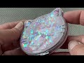 Cosmetic mirror with liquid glitter, cat