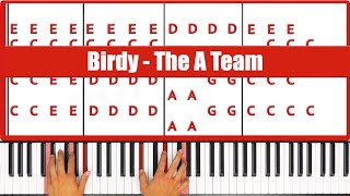 The A Team Piano - How to Play Birdy The A Team Piano Tutorial!