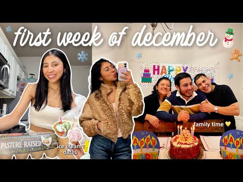 first week of december 🎄🍨🧑🏼‍🎄💛  weekly vlogmas