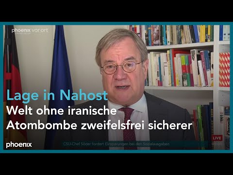 phoenix tagesgespräch mit Armin Laschet zur aktuellen Lage in Nahost am 30.06.25
