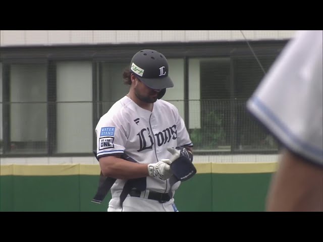 【ファーム】復帰後初ヒット!! ライオンズ・デービス センター後方への2塁打を放つ!! 2025年9月21日 埼玉西武ライオンズ 対 オイシックス新潟アルビレックスBC