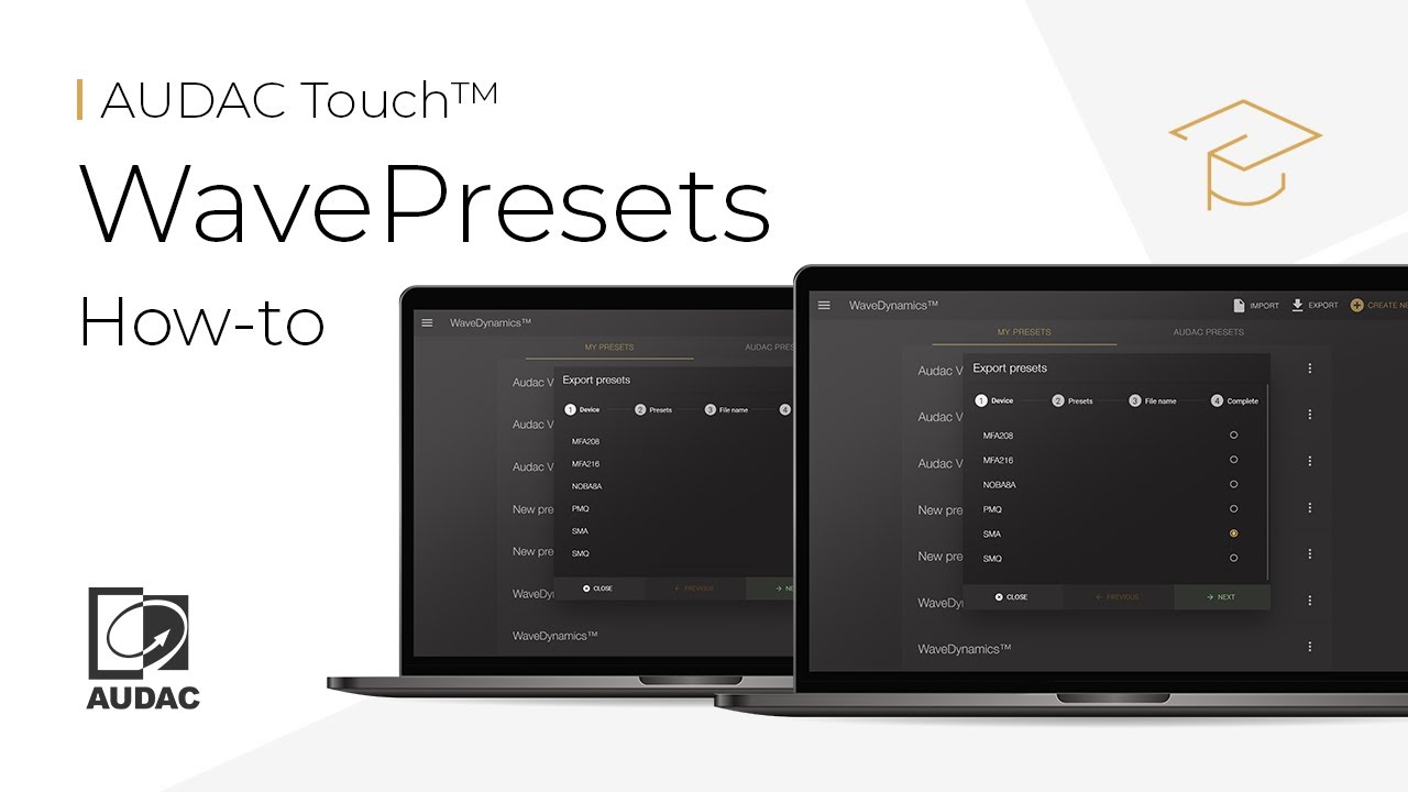 How to Create, Export & Import WavePresets in AUDAC Touch™