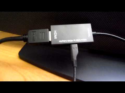 AT&T Samsung Galaxy S2 Hooked Up To HDTV Via MHL Micro USB To HDMI Adapter - Browsing Web