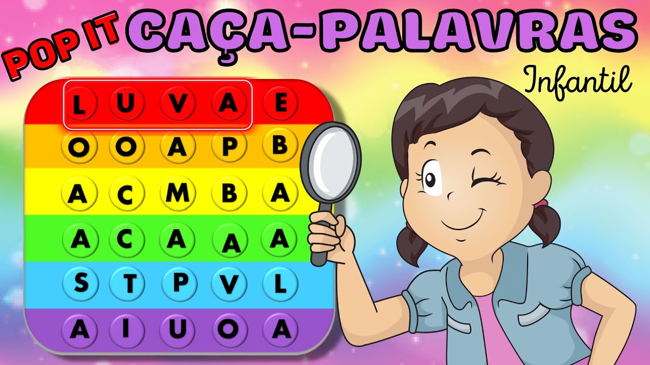 Caça-Palavras Infantil | Atividade com palavras para Educação Infantil | Jogo com palavras.