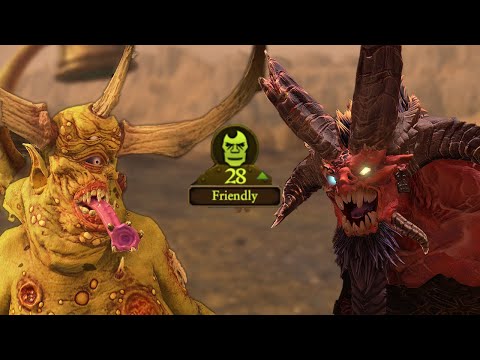 Herald of Nurgle Friendly Diplomacy Lines To Scarbrand - Total War Warhammer 3
