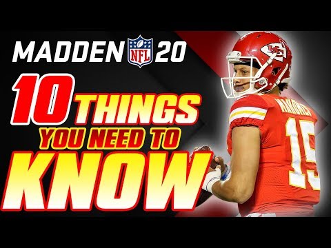 Madden 20: 10 Things You NEED TO KNOW