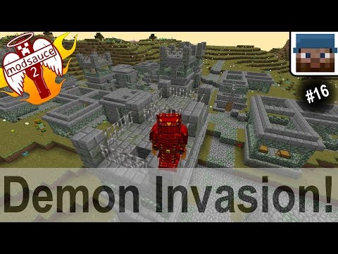 Minecraft Modsauce2 #16 - Demon Invasion and Tier 6 Blood Magic Altar