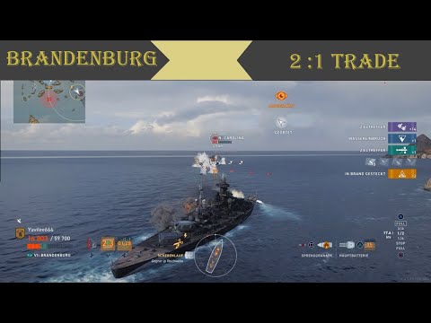 The best brawler Battleship : Brandenburg #worldofwarshipslegends