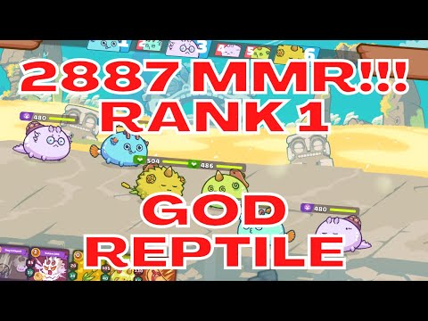 Rank 1 2887 MMR Plant Arco Aqua God Reptile Reflectile | Season 20 Off-Season | Axie Infinity
