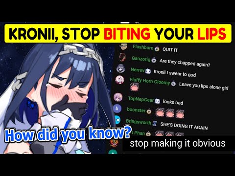 Kronii Got Caught Biting her Lips by Chat and got a bit Embarrassed...