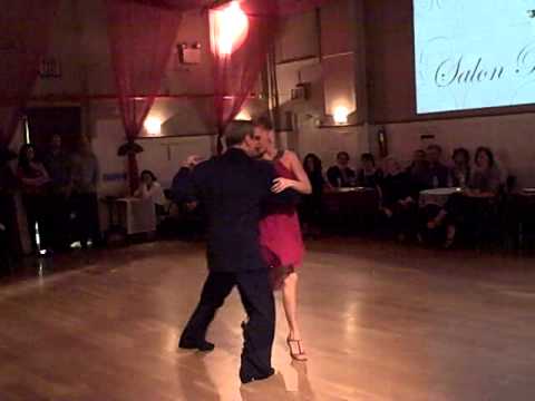 Jorge Torres and Maria Blanco at Salon Reale, NYC 2013 - weekly milonga - argentine tango