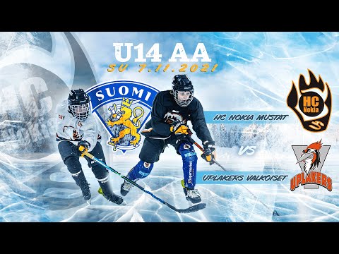 Su 7.11.2021 klo 14.00 HC Nokia Mustat - Uplakers Valkoiset // U14 AA // Alkusarja