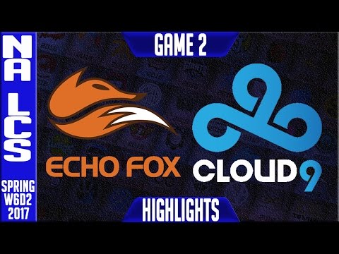 Echo Fox vs C9 Highlights Game 2 - NA LCS W6D2 Spring 2017 - FOX vs C9 G2