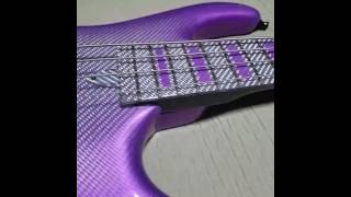 Purple/silver carbon fiber LED bass