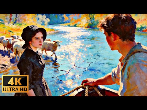Shepherd Girl And Boat Keeper Love story | Claude Monet Painting theme