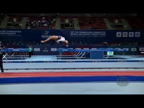 BRAIN Jessica (GBR) W - 2022 Trampoline Worlds, Sofia (BUL) - Q Tumbling Exercise 1