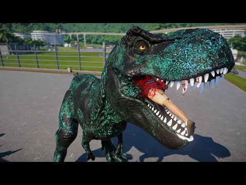 T-Rex Vs Spinosaurus, I-Rex, Giganotosaurus Breakout! - Jurassic World Evolution Dinosaurs Fighting
