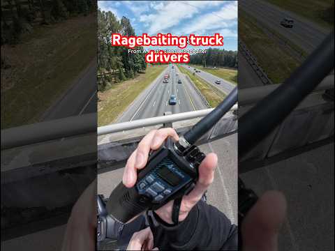 Ragebaiting truck drivers with a CB Radio  #ragebait #bikerboy #biketok #motovlog #funny