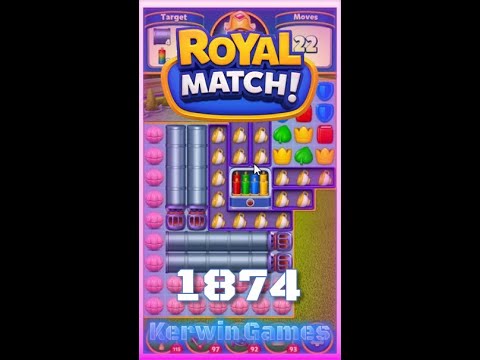 Royal Match Level 1874 - No Boosters Gameplay
