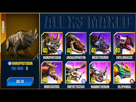 ALL HYBRIDS CENOZOIC MAXED PVP BATTLE (JURASSIC WORLD).